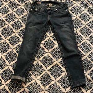 True Religion women’s medium wash crop jeans